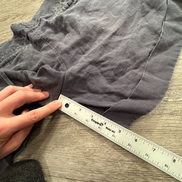 Vintage Mossimo Shorts Womens‎ 14 Blue 100% Linen Elastic Waist Casual Adult - Picture 9 of 10